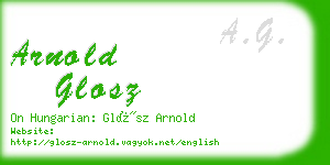 arnold glosz business card